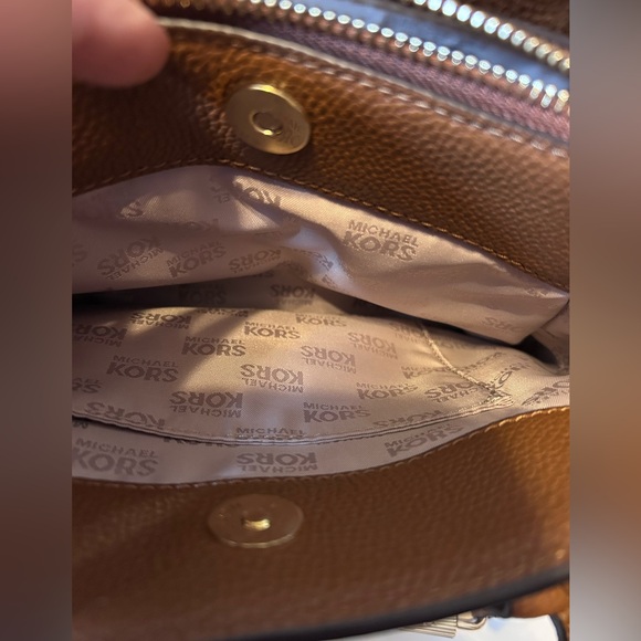 Michael Kors Camille Small Leather Satchel Brown Handbag - Picture 6 of 11